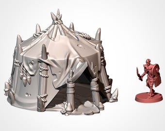 Goblin Boss Tent – Goblin Camp – Terrain for Wargaming, Tabletop Scenery, and Hobby Painting
