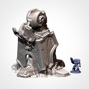 Mega Titan Destroyed Foot – Sci-fi Terrain for Wargaming, Tabletop Scenery, and Hobby Painting