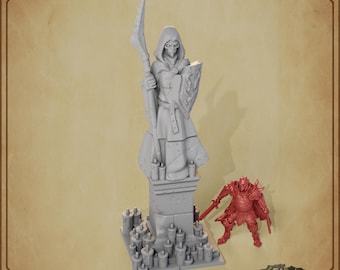 Statue – Warden of the Dead – Graveyard – Terrain for Wargaming, Tabletop Scenery, and Hobby Painting