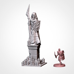 Statue – Warden of the Dead – Graveyard – Terrain for Wargaming, Tabletop Scenery, and Hobby Painting