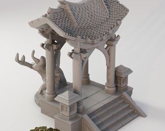 Traditional Asian Shrine • Oriental Building 3D Printed Terrain • Wargaming Scenery for Tabletop Wargames, TTRPG