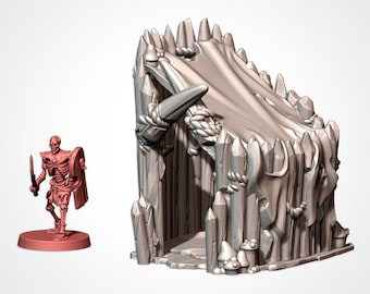 Hut 02 – Goblin Camp – Terrain for Wargaming, Tabletop Scenery, and Hobby Painting