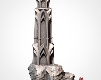 Tower – Elf Constructions – Terrain Set for Wargaming, Tabletop Scenery, and Hobby Painting