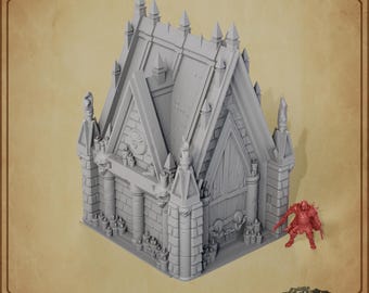 Mausoleum B – Graveyard – Terrain for Wargaming, Tabletop Scenery, and Hobby Painting