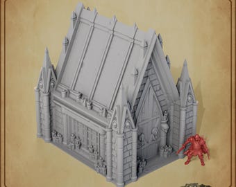 Mausoleum A – Graveyard – Terrain for Wargaming, Tabletop Scenery, and Hobby Painting