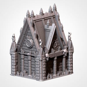 Mausoleum B – Graveyard – Terrain for Wargaming, Tabletop Scenery, and Hobby Painting