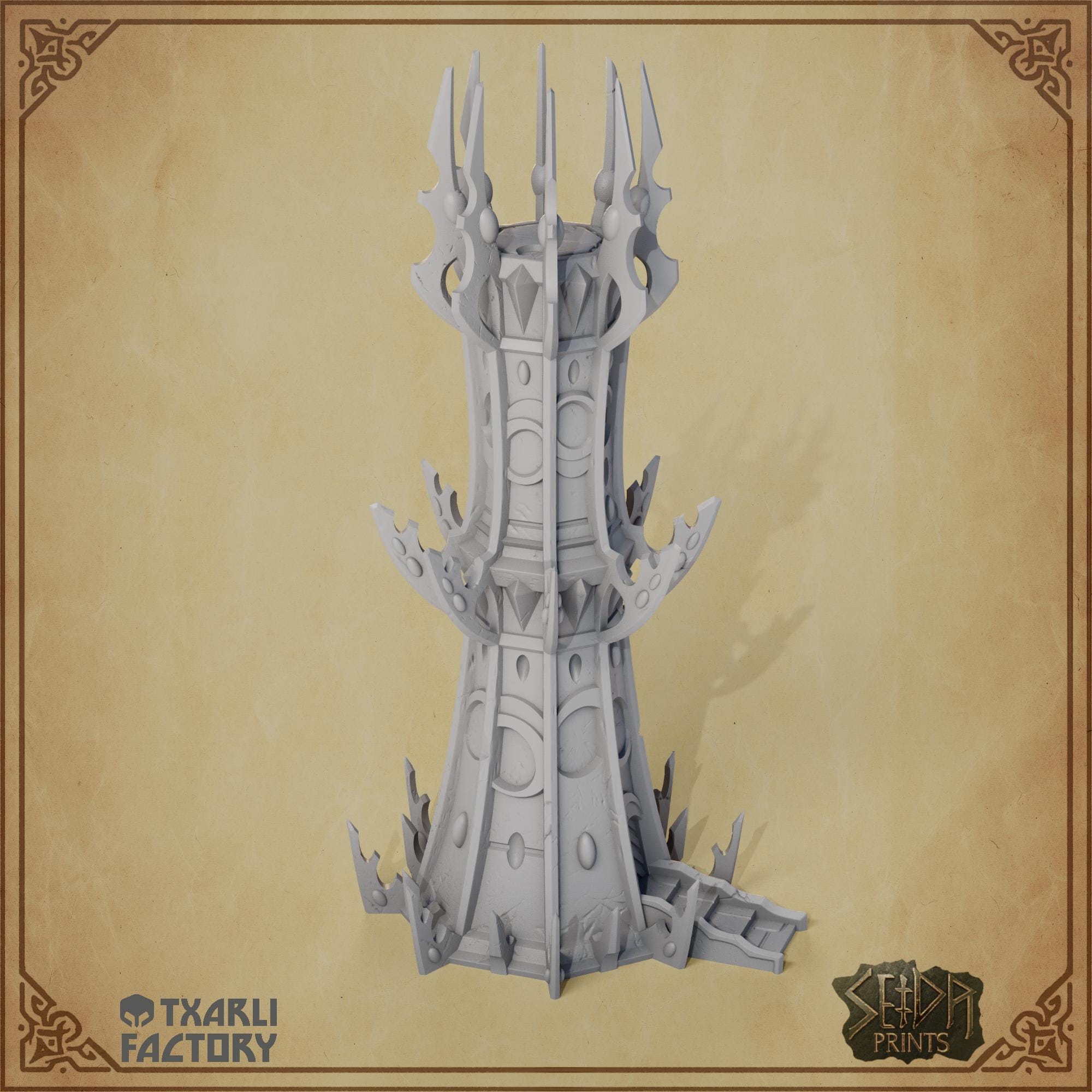 Dark Elf Tower • 3D Printed Terrain Compatible With Dnd • Village of ...