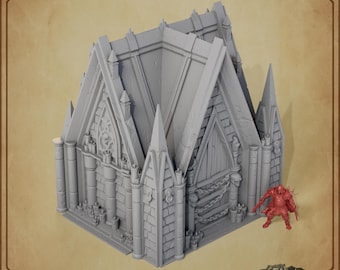 Mausoleum C – Graveyard – Terrain for Wargaming, Tabletop Scenery, and Hobby Painting