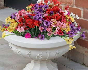 Arbusto artificial de flores silvestres - Flores artificiais resistentes aos raios UV para vasos, arranjo floral artificial colorido.