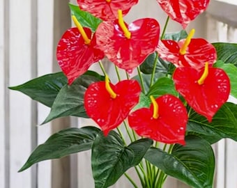 Kunstanthurium: 50 cm nep tropische bloem voor woondecoratie