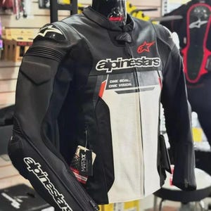 Blouson en cuir de moto de course Alpinestars MotoGP en cuir de vachette véritable Blouson de course en cuir de motard Blouson de sécurité routière en cuir pour motards