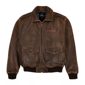 お*豆様 90s avirex A-2 real leather bomber Vintage Avirex A-2 Leather Bomber Jacket Smoker | eBay