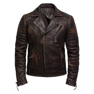 Cafe Racer Leather Jacket – Vintage Biker Style, Slim Fit Motorcycle Jacket, Men’s Retro Riding Gear, Classic Moto Jacket