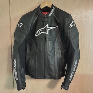 New Handmade Alpinestar Mens Motorbike Cowhide Leather Jacket Bikers Racing Motorcycle Jacket