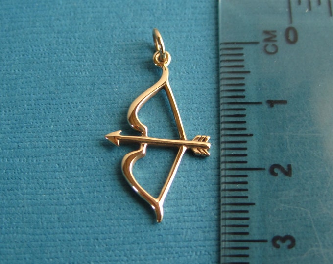 Bronze Bow and Arrow Pendant Etsy