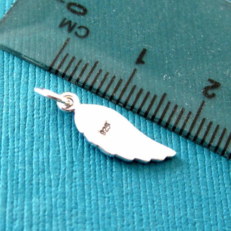 Sterling Silver Angel Wing Charm Right Side Etsy
