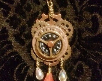 Collar de dama aeronauta Joyería de arte steampunk TempBSTPK03