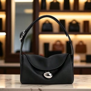 Women&#39;s Round Cylinder Shoulder Bag, Large Capacity Boston Bag with Lychee Texture, Casual Elegant Handbag for Spring & Summer