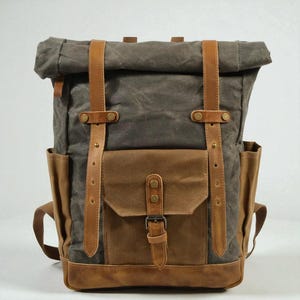 Zaino da viaggio in tela, zaino da scuola impermeabile per uomo e donna, zaino da esterno di grande capacità, zaino unisex