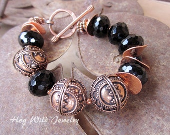 Handcrafted Artisan Copper Bali Bead Copper Bracelet