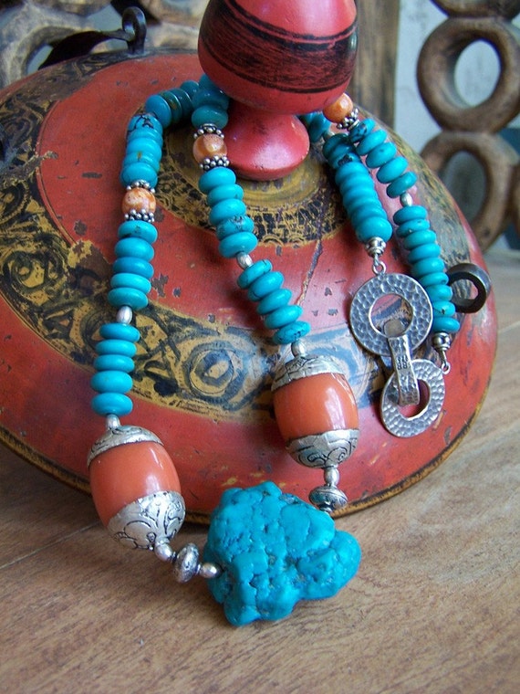 Tibetan turquoise and coral jewelry online