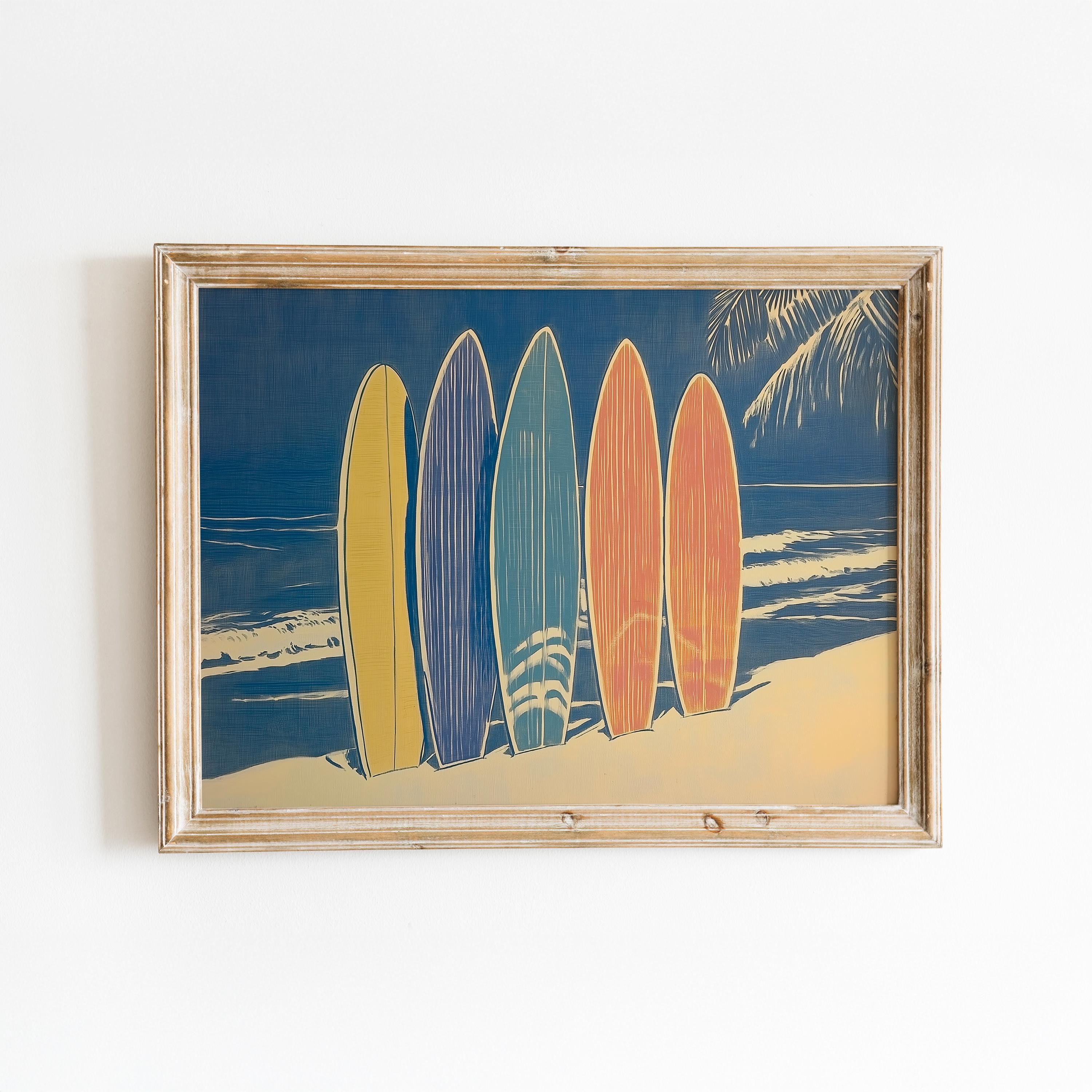 Surfboard Drawing - Etsy UK