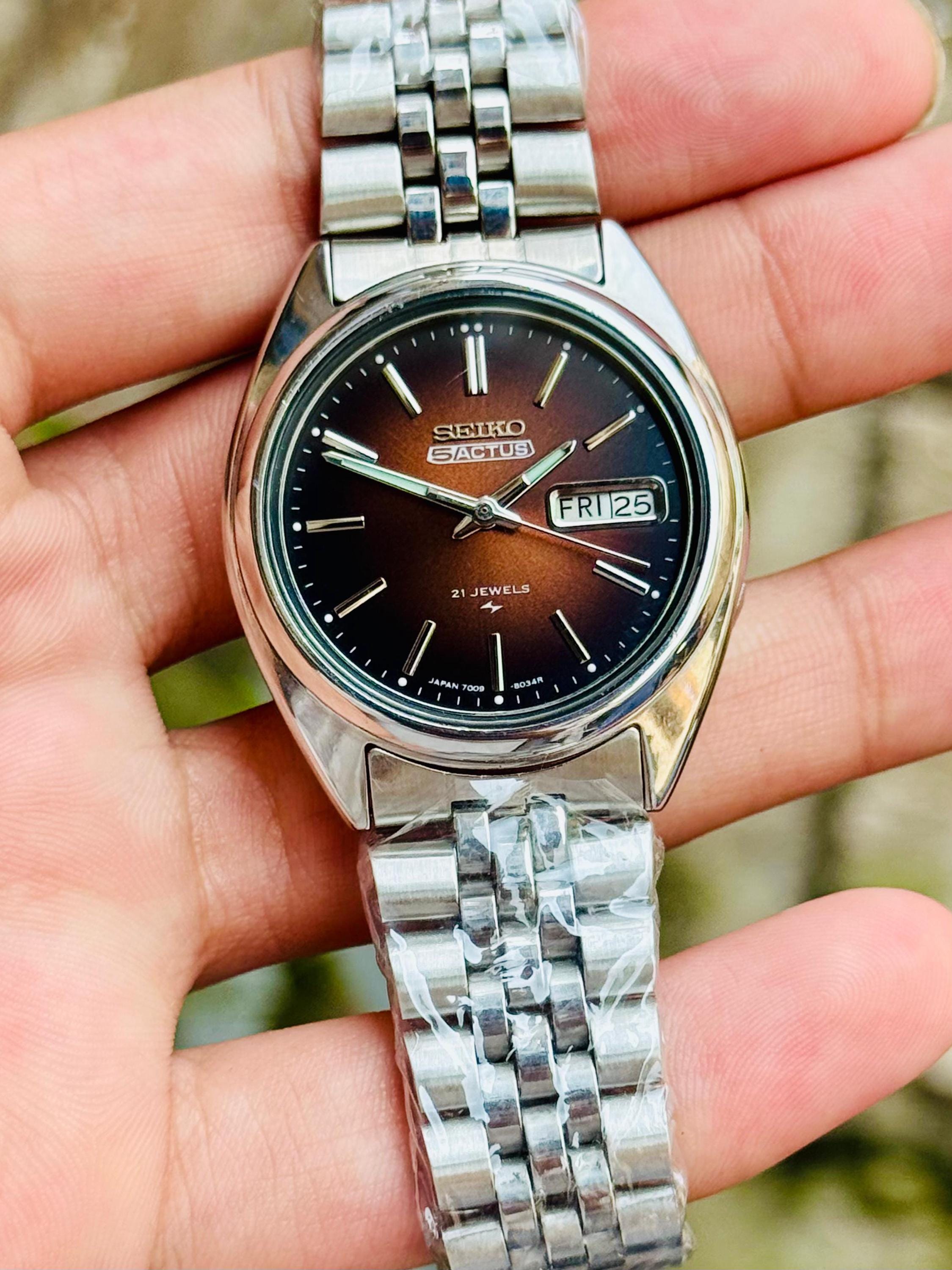 Seiko 5 Actus 7009 Automatic 21 Jewels Brown Dial Men's Watch