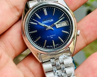 Seiko 5 Actus 7009 Automatic 21 Jewels Blue Dial Men's Watch Japan