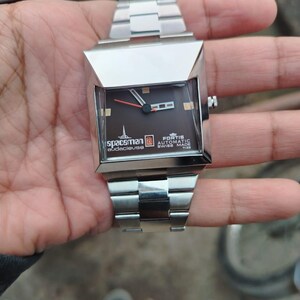 Spaceman Audacieuse TK25 Swiss Automatic Brown Dial Men's Watch RARE Vintage image 6