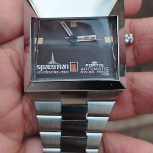 Spaceman Audacieuse TK25 Swiss Automatic Brown Dial Men's Watch RARE Vintage image 1