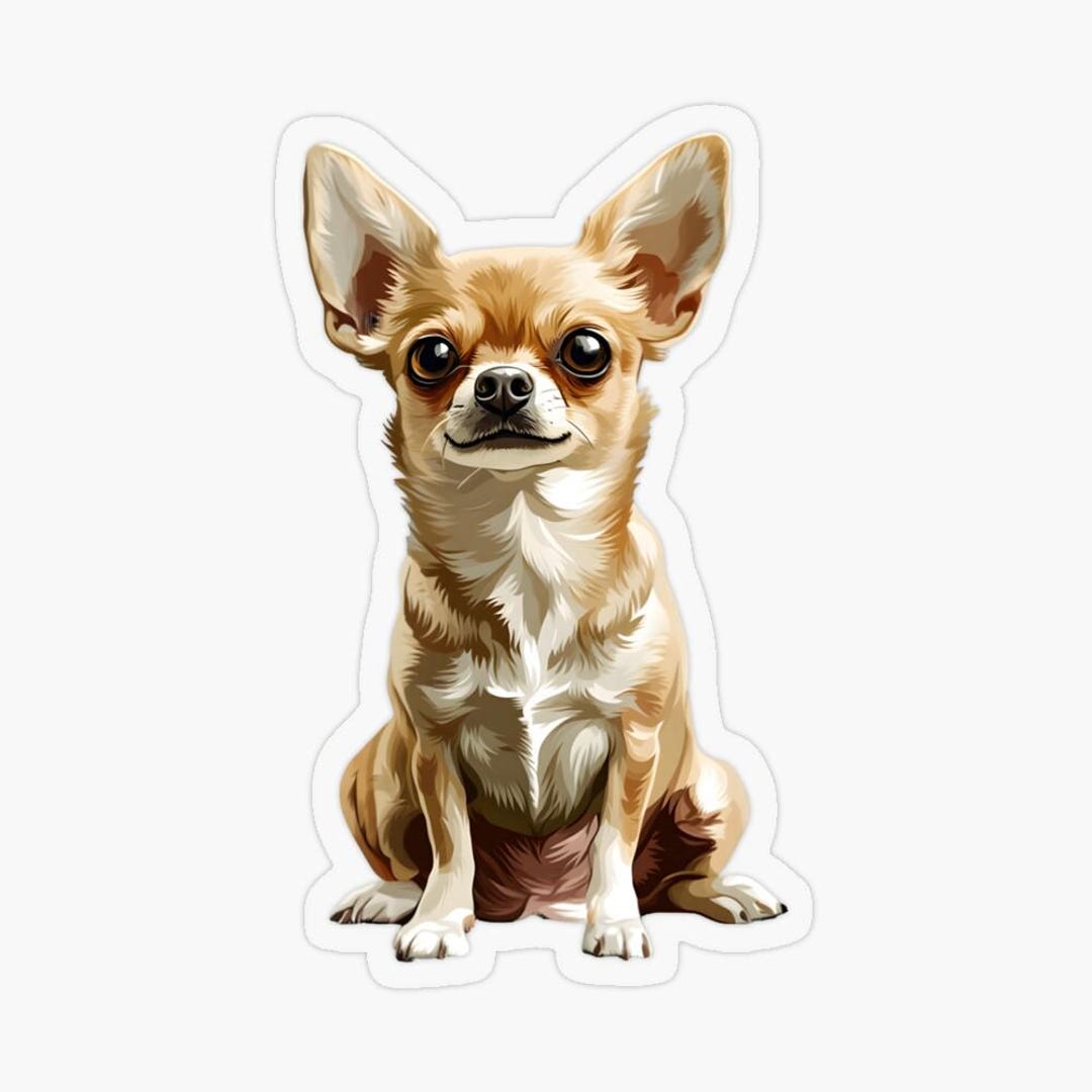 Chihuahua Dog Sticker (transparent) - Etsy