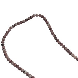 4mm Lepidolite Beads, 15" strand