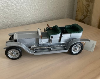 1986 Franklin Mint Diecast Model Car 1:24 1907 Rolls Royce Silver Ghost Collectible Home decor