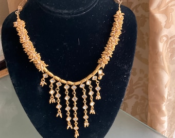 Vintage Necklace Gold Tone Waterfall