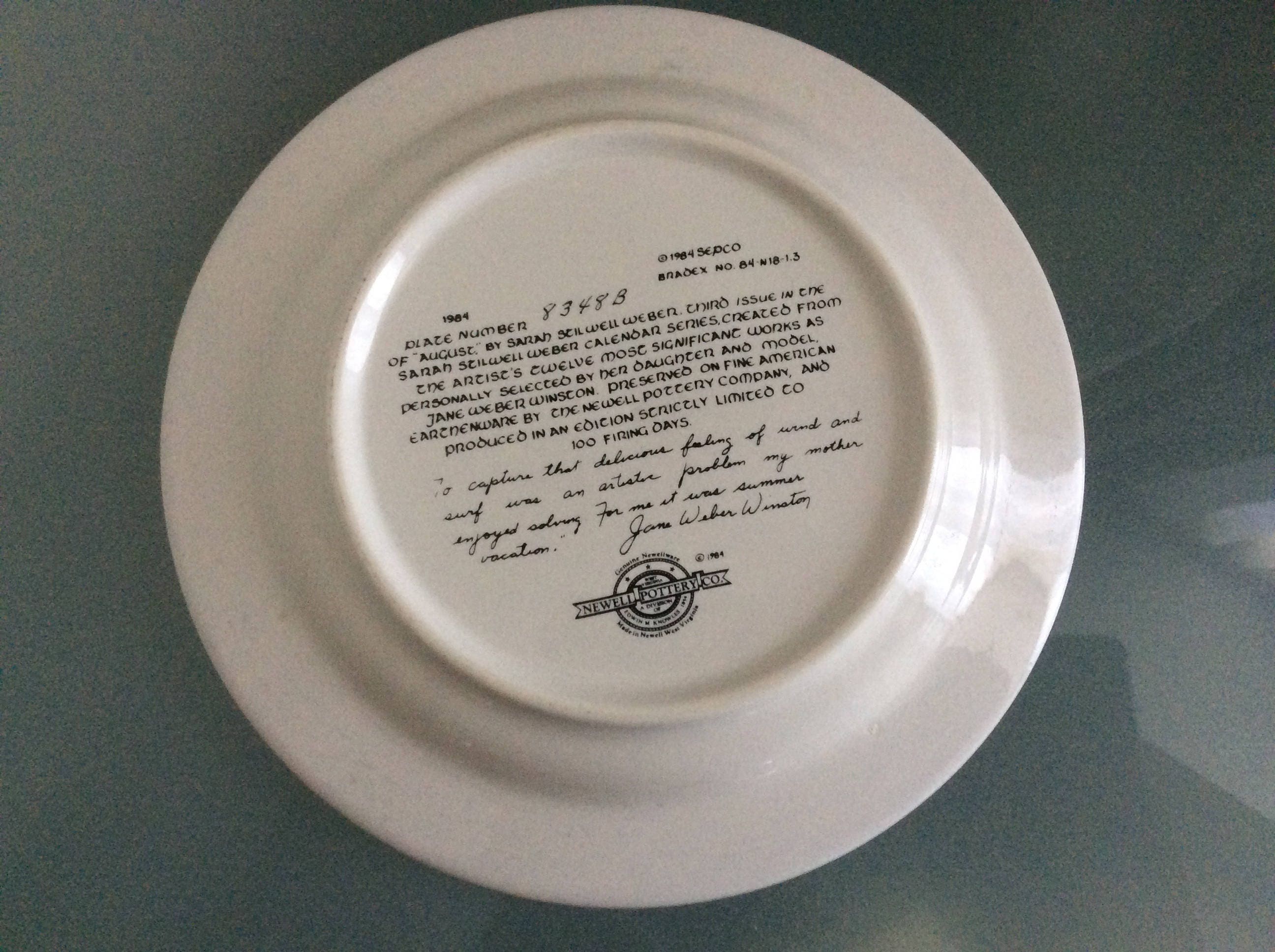 Vintage Plate Collection by Sarah Stilwell er Made in USA August