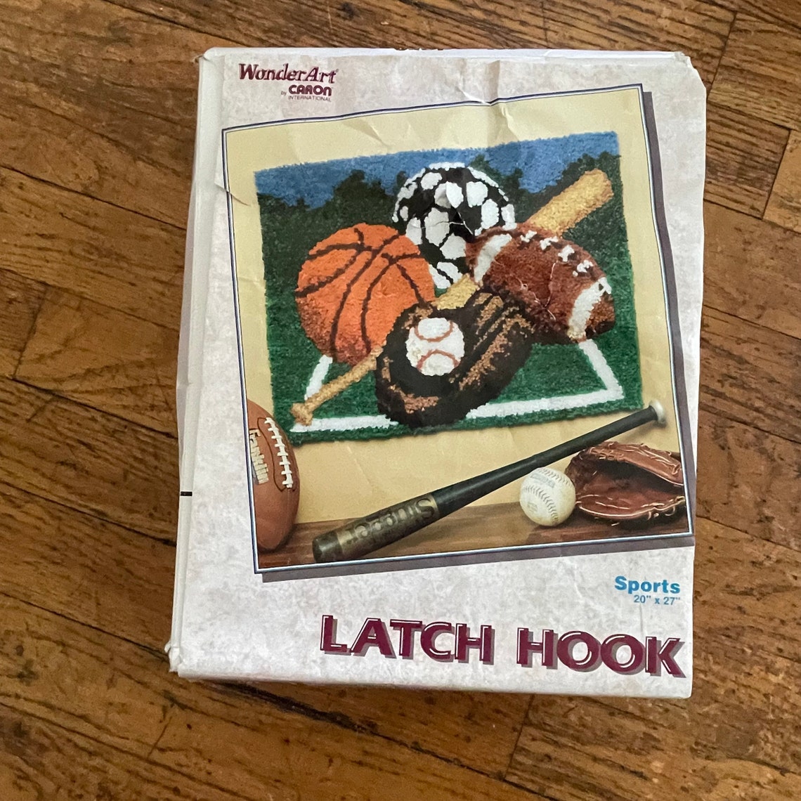 Sports Vintage Latch Hook Kit by WonderArt retro latch hook Etsy