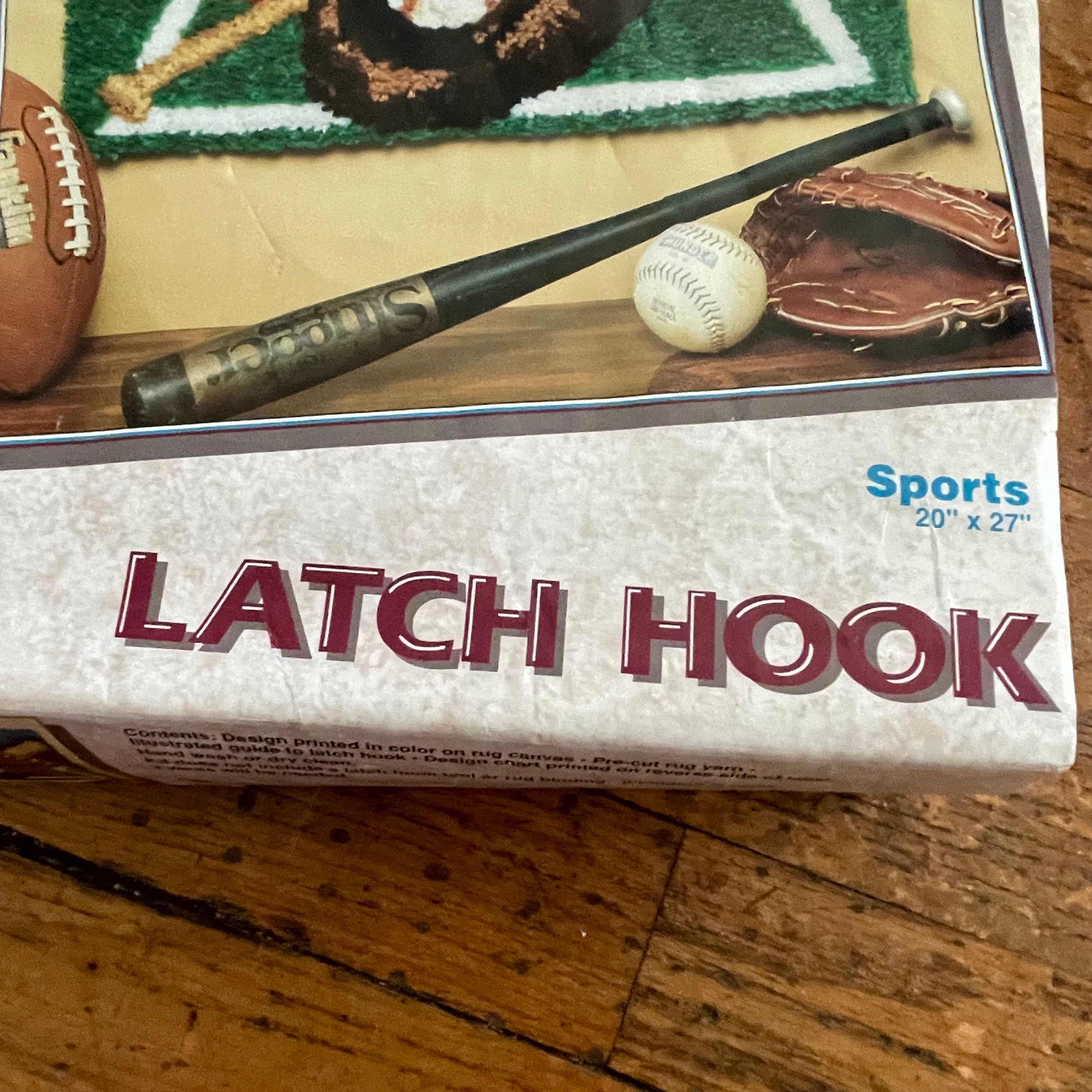 Sports Vintage Latch Hook Kit by WonderArt retro latch hook Etsy