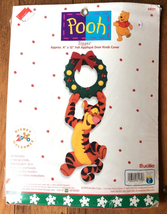 Download Winnie The Pooh Applique Door Knob Cover With Tigger Holding A Etsy 3D SVG Files Ideas | SVG, Paper Crafts, SVG File