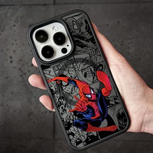 SpiderMan Phone Case, Superhero case iPhone 16 pro max with MagSafe, Spider Man Phone Case Comic Samsung S24 FE S25 Ultra S23 S22 Plus Pixel