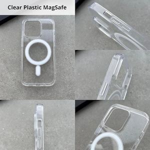 a clear plastic magnifying glass case for a cell phone