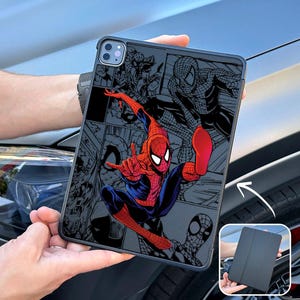 SpirderMan  iPad Pro 12.9 Case iPad Air 5/6 Cover Superhero iPad 10.9 Case Super Power iPad 11 Case iPad 10.2 Web Art Air 13 Case