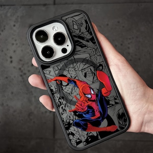 SpiderMan Phone Case, Superhero case iPhone 17 pro max with MagSafe, Spider Man Phone Case Comic Samsung S24 FE S25 Ultra S23 S22 Plus Pixel