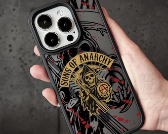 Grim Reaper iPhone 17 Pro Max Case, Custom Reaper Phone Cover for iPhone 16 with MagSafe, Skull Scythe iPhone Case Samsung S24 Ultra FE S25