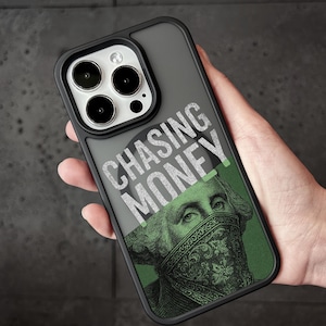 Funda Chasing Money para iPhone 17 Pro Max, funda Dollar Art para iPhone 16 con MagSafe, funda personalizada Rebellious Cash para iPhone Samsung S24 S25 Ultra