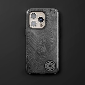 Galactic Empire iPhone Case, Dark Side MagSafe Phone Cover for iPhone 17 16 15 Pro Max, Minimal Star Wars Design Samsung S24 S25 Ultra Pixel