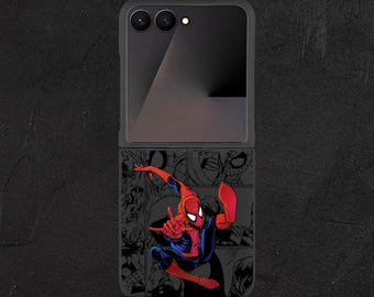 ガラケー 見本品 サンプル レプリカ ジャンク Spiderman Z Flip 8 Case, Superhero Cover for Galaxy Z Flip, Z Fold