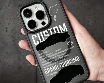 Custom Car iPhone Case, Personalized Car Specs Phone Cover for iPhone 17 16 15 Pro Max, Vehicle Design Samsung S24 FE S25 Ultra Pixel