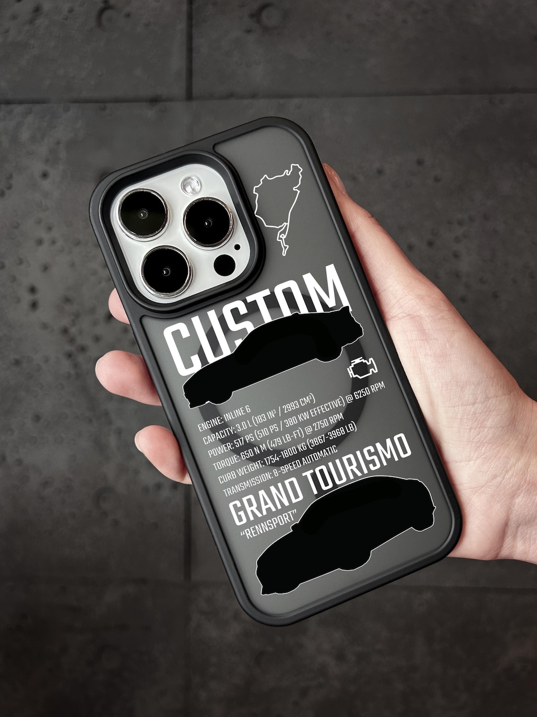 Custom Car iPhone Case, Personalized Car Specs Phone Cover for iPhone ...