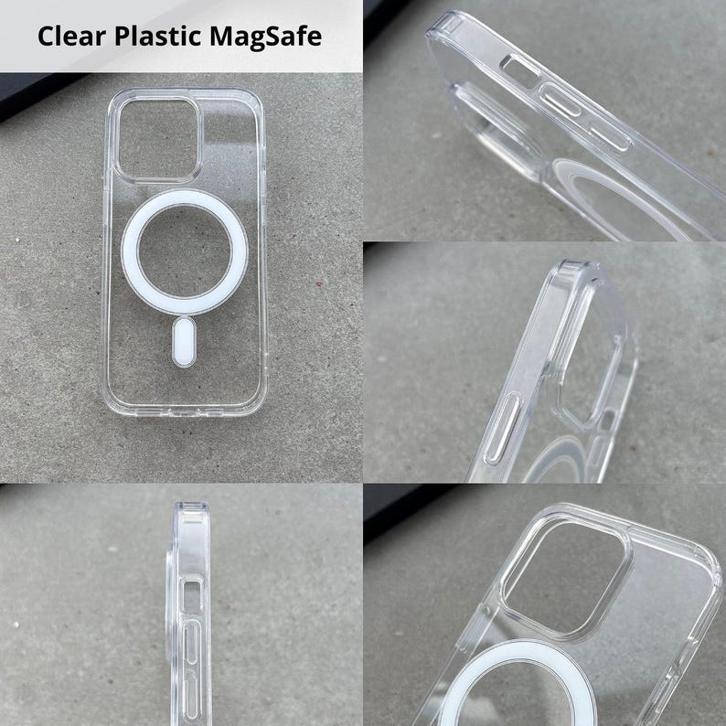 a clear plastic magnifying glass case for a cell phone