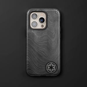 Galactic Empire iPhone Case, Dark Side MagSafe Phone Cover for iPhone 17 16 15 Pro Max, Minimal Star Wars Design Samsung S24 S25 Ultra Pixel